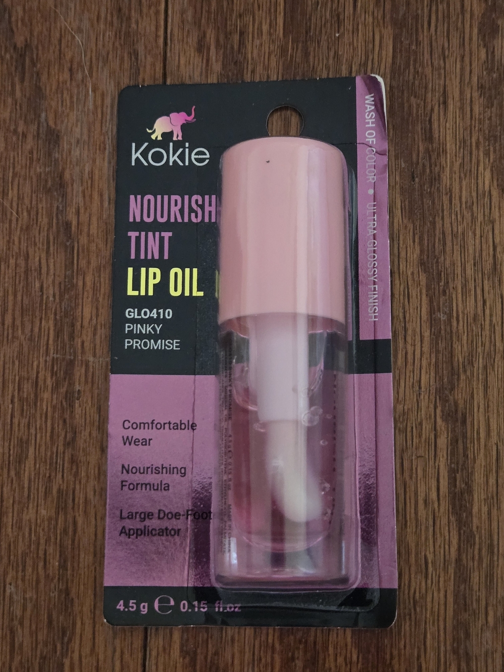 Kokie Nourish Tint Lip Oil — Pinky Promise